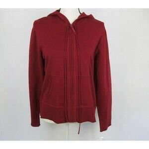 NWT Apt 9 Women Hoodie Sweater Jacket Full Zip Lightweight Maroon Red Size XL